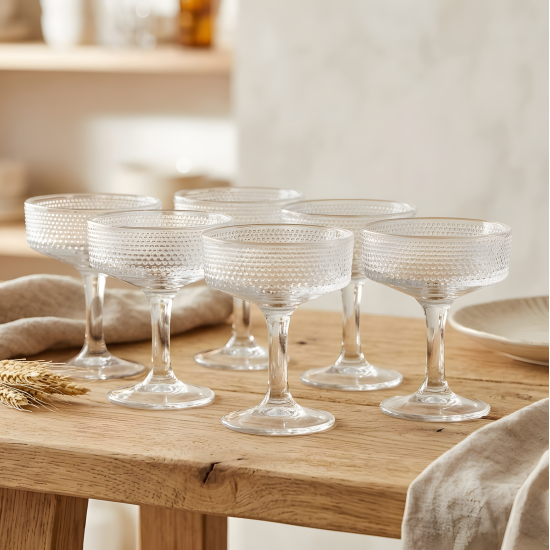 Glass Cup Set - 6 Pcs